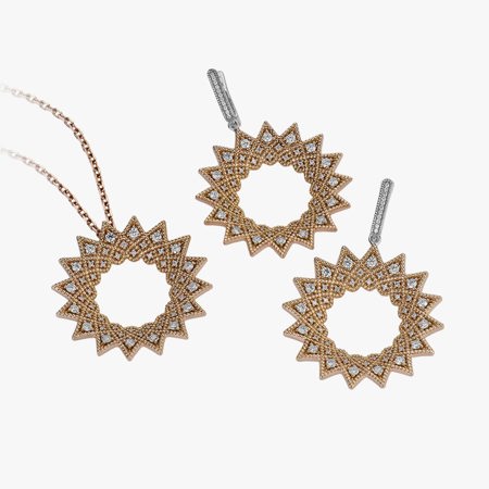 Sunlight Rose Gold Jewelry Half Set